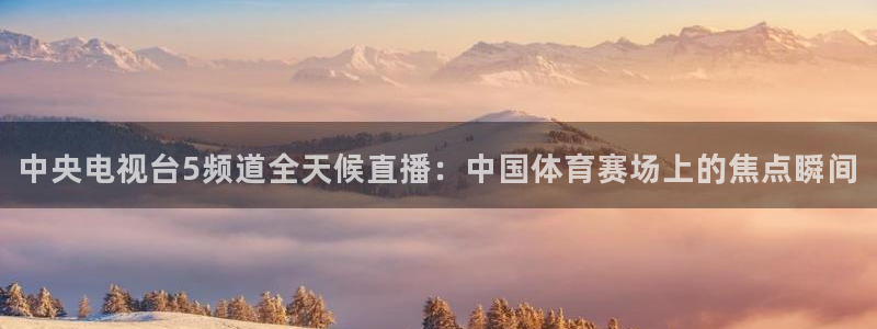 河豚体育直播app：中央电视台5频道全天候直播：中国体育赛场上的焦点瞬间